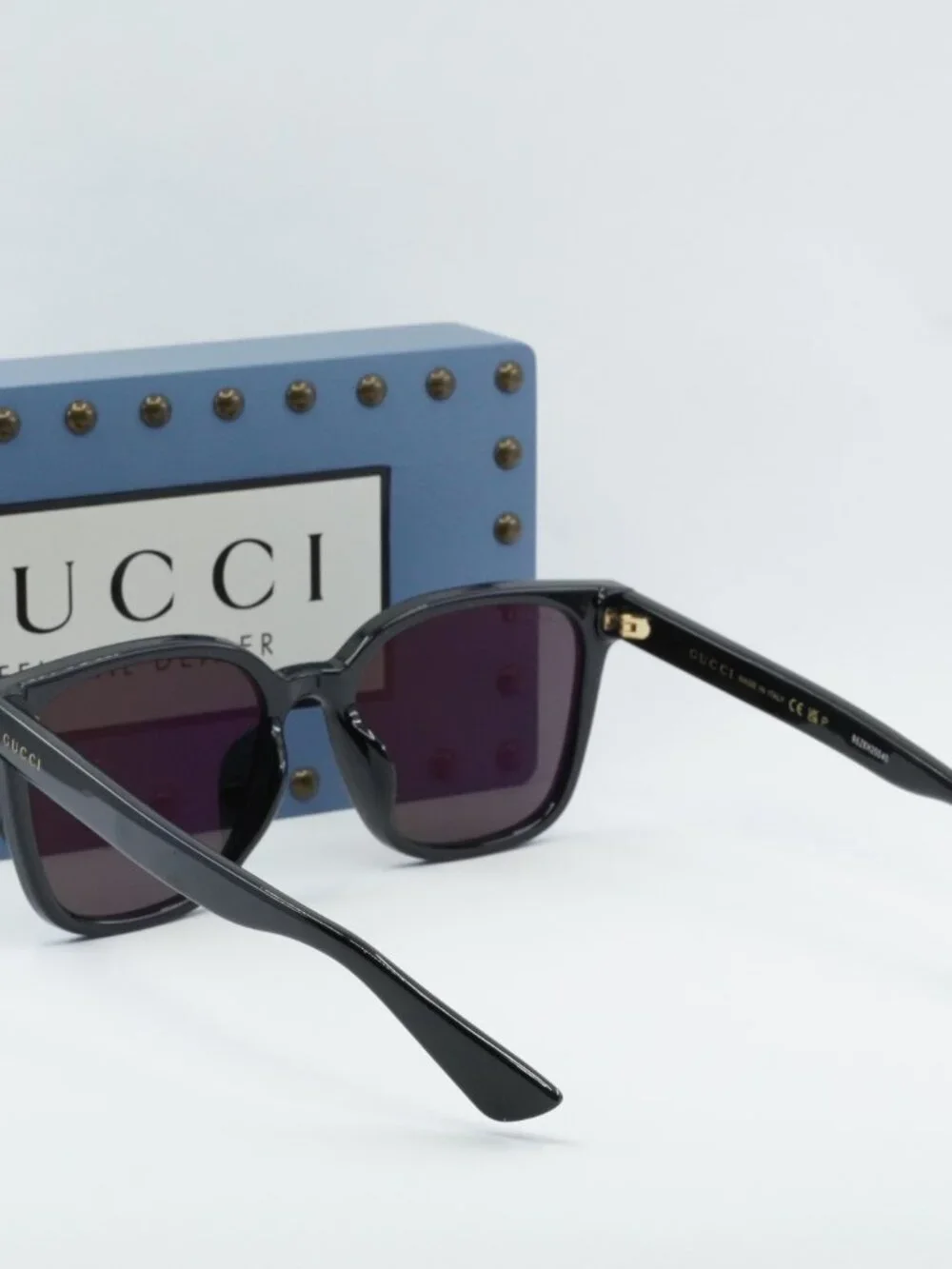 Gucci GG1346SK 002 Square Sunglasses - Black / Brown Polarized